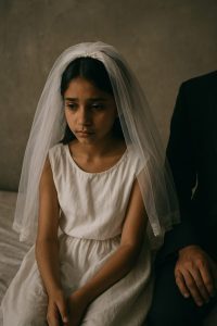 طفلات في ثياب الزوجات