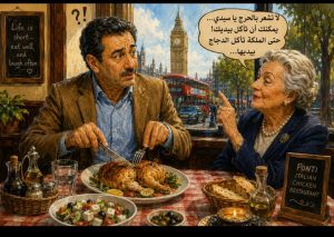 حتى الملكة تأكل بيديها…!!