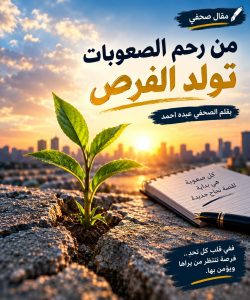 من رحم الصعوبات تولد الفرص