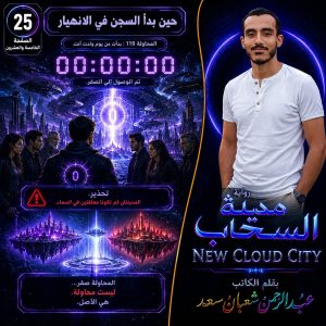 رواية مدينة السحاب     New Cloud City     الصفحة الخامسة والعشرون     حين بدأ السجن في الانهيار